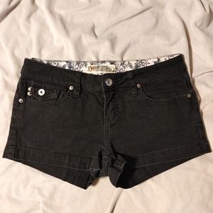 YMI black denim shorts